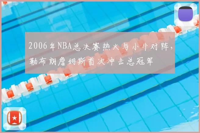 2006年NBA总决赛热火与小牛对阵，勒布朗詹姆斯首次冲击总冠军